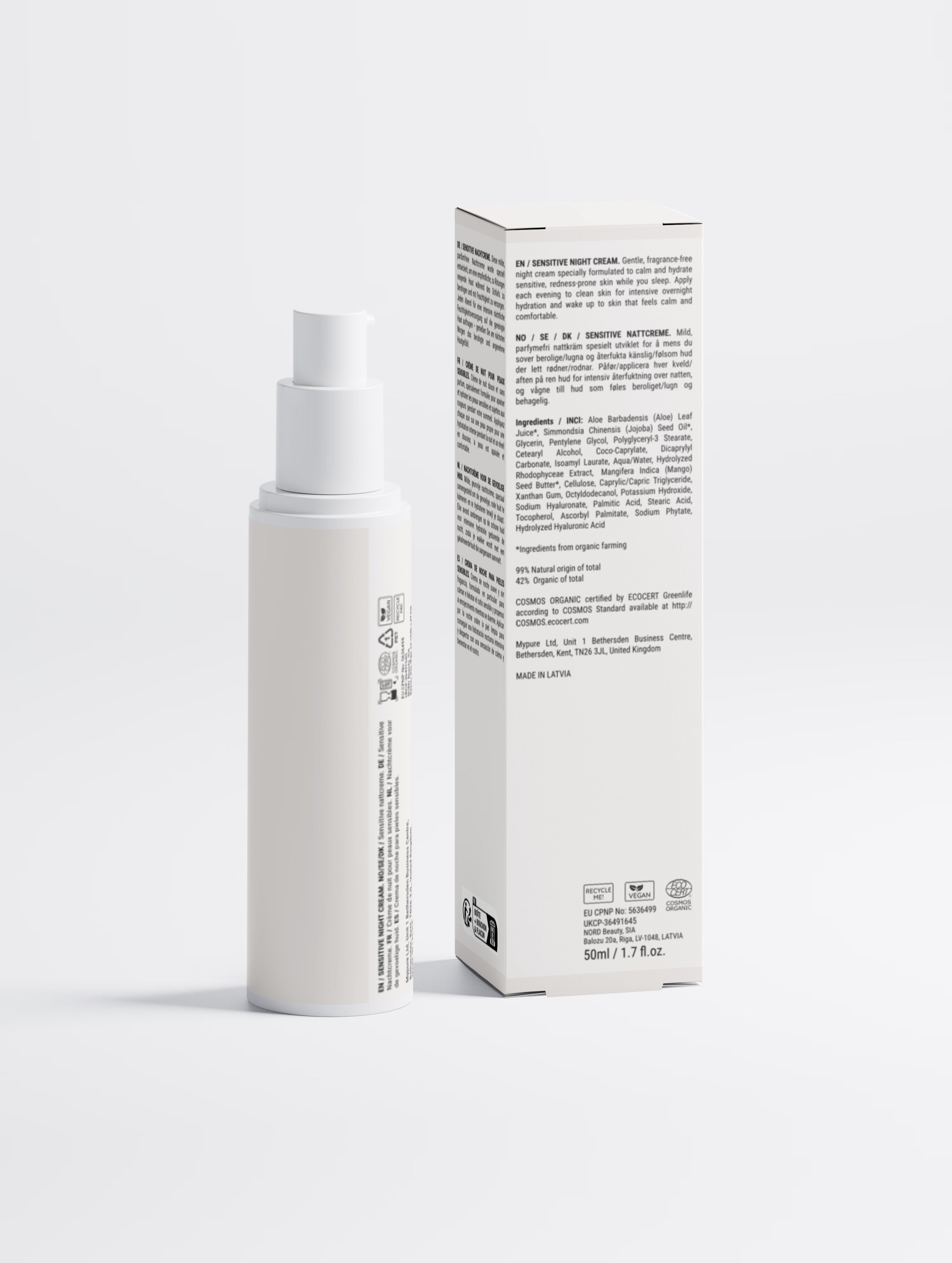 Crème de Nuit Peaux Sensibles