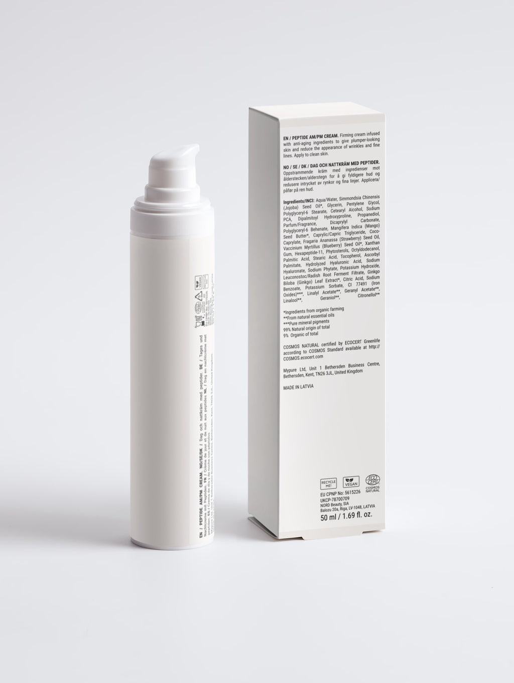 Crème Anti-Âge Peptides Jour/Nuit avec Acide Hyaluronique