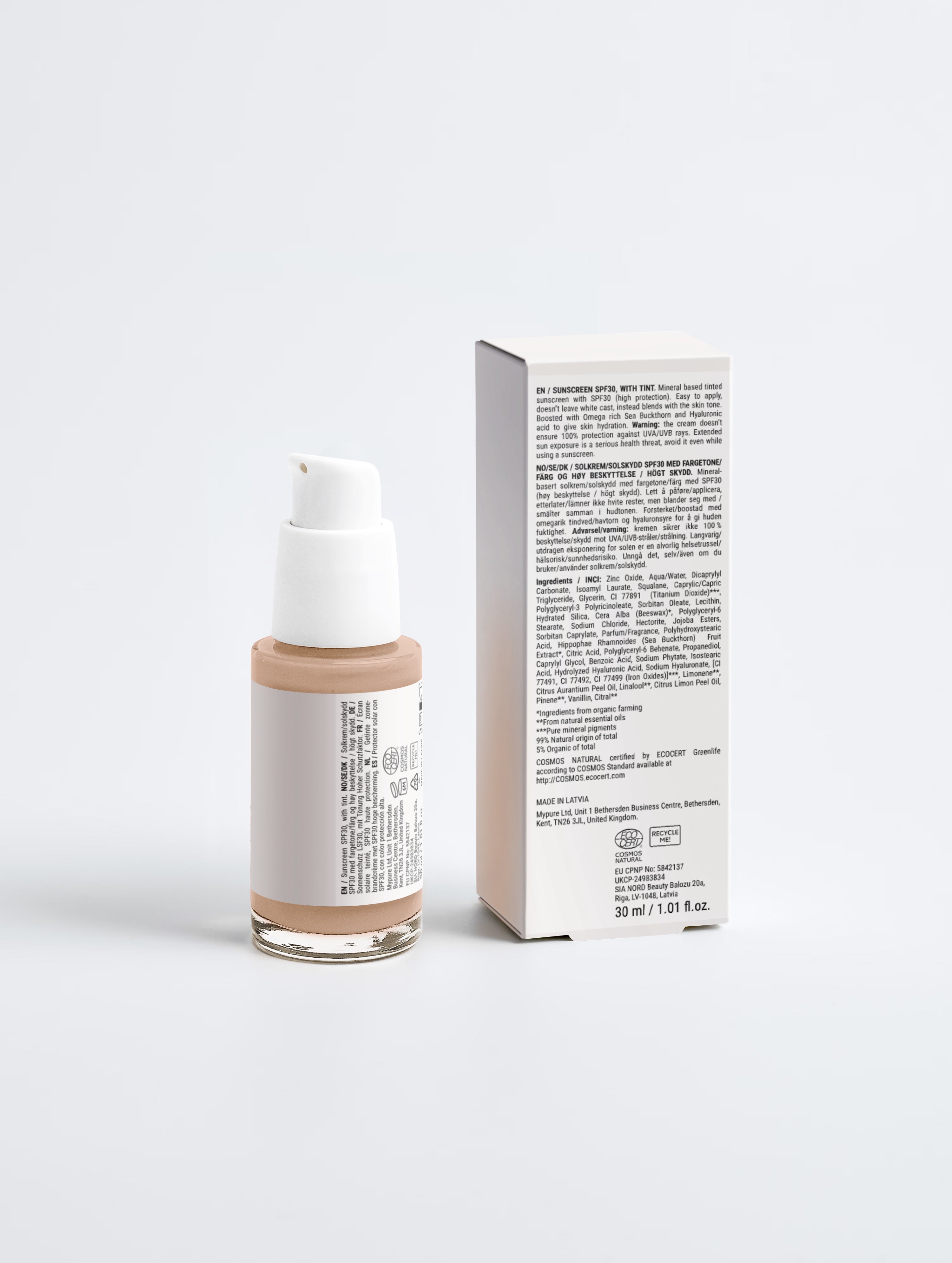 Écran Solaire Minéral Teinté SPF30